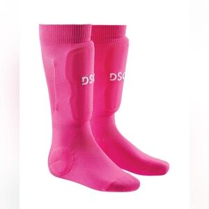 DSG Vibrant Pink Athletic Soccer  Socks Shin guard size XS